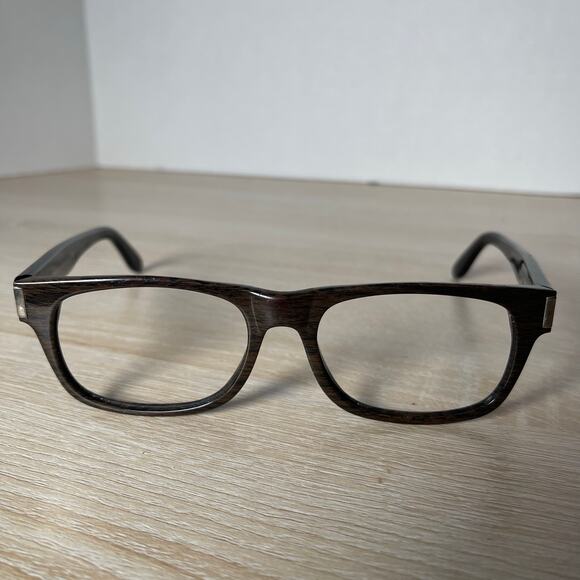Tom Ford TF5274 050 Eyeglasses Woodgrain Black Arms Frames Only 54-18-145 READ - Picture 2 of 11